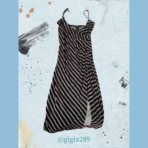 Black-Striped Cute Dress